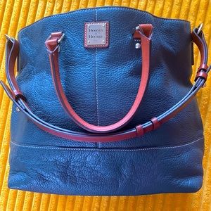 Gray and tan Dooney and Burke large women’s tote 16x12 in.